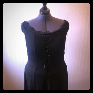 Torrid Black Lace Up Dress Plus Size